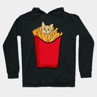 Adorable kitten in the french fries Hoodie